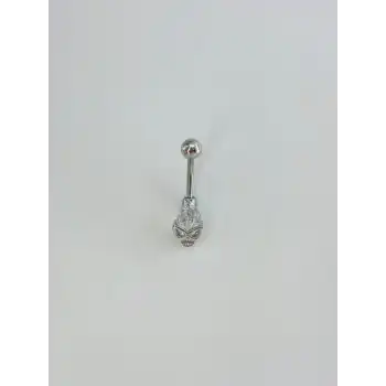 Kuru Kafa Detaylı Göbek Piercing