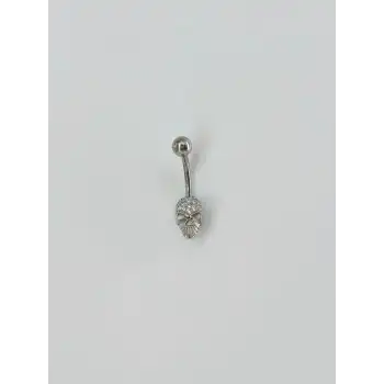 Kuru Kafa Detaylı Göbek Piercing