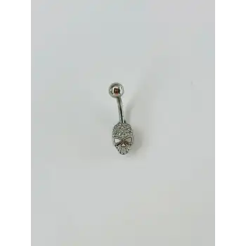Kuru Kafa Detaylı Göbek Piercing