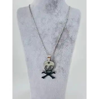 Kuru Kafa Figürü Çelik Erkek Kolye