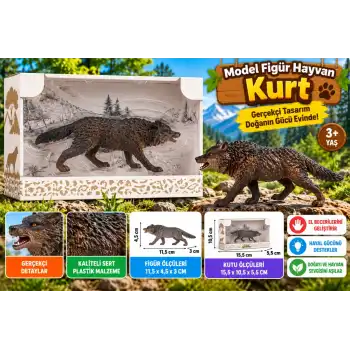 Kutulu Model Figür Hayvan Kurt