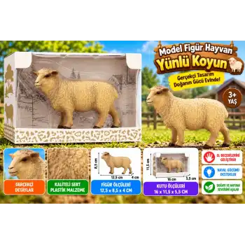 Kutulu Model Figür Hayvan Yünlü Koyun