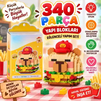 LZ-8875 HAMBURGER MODEL 340 PARÇA BLOCK OYUNCAK
