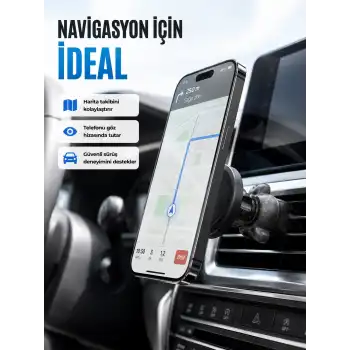 Manyetik Araç Telefon Tutucu Güçlü Mıknatıslı Havalandırma Aparatı