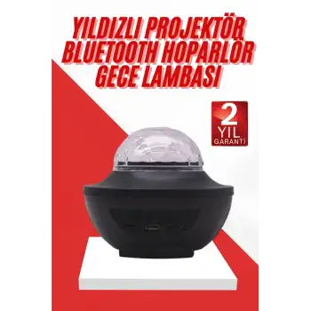 Masa ve Gece Lambası Renkli Projektör Işıklı Disko Topu Bluetooth Hoparlör