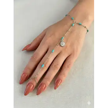Mavi Boncuk Ve Güneş Detaylı Çelik Şahmaran