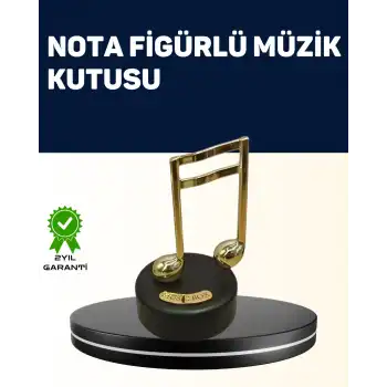 Melodious Music Altın Nota Figürlü Müzik Kutusu