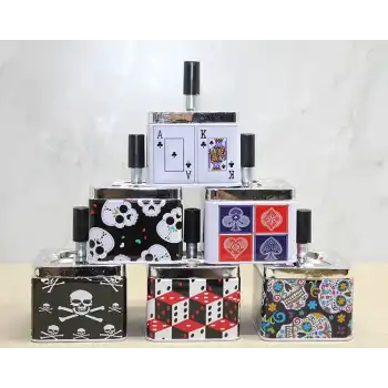 Metal Renkli Basmalı Küllük  Alk4530