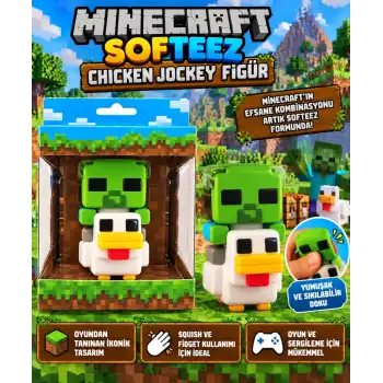 Minecraft Softeez Chicken Jockey Figür
