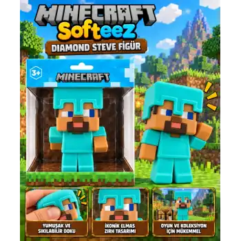 Minecraft Softeez Diamond Steve Figür