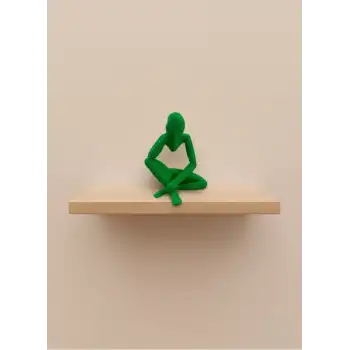 Minimal İnsan Figürü Biblo Yeşil Ev ve Ofis Dekoru