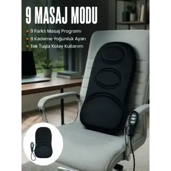 Motorlu Isıtmalı Masaj Minderi Masaj Modlu Ev, Ofis ve Araç Koltuk Pedi