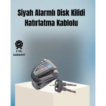 Motosiklet ve Bisiklet İçin 6mm Pinli Alarmlı Disk Kilidi