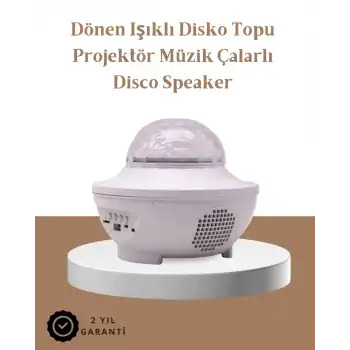 Müzik Ritimli Işık Değişimi & Dönen Dalga Efekti – Galaxy Projektör