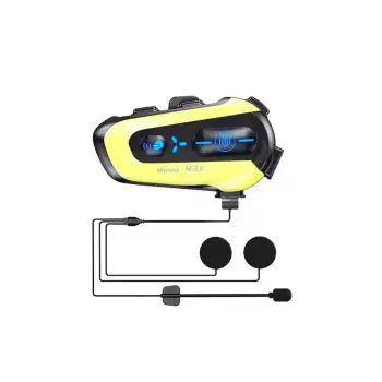 N3x Rgb Işıklı Intercom 3 Kişi Bağlantılı 1000mah Motosiklet Bluetooth Kulaklık Seti