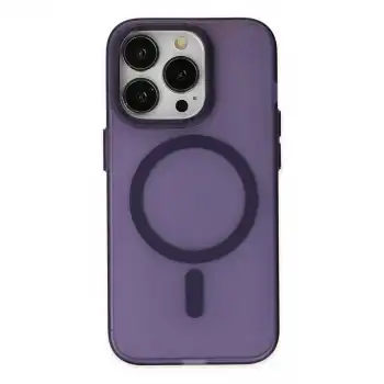 Newface Apple İphone 14 Pro Kılıf Lodos Magneticsafe Mat Kapak - Mor