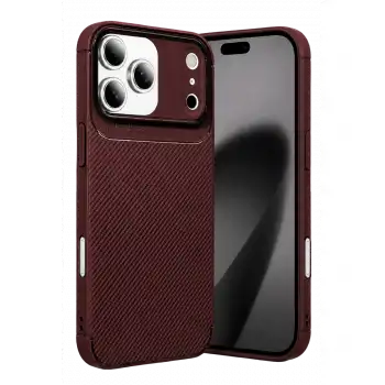 Newface Apple İphone 17 Pro Auto Focus Karbon Kapak - Bordo