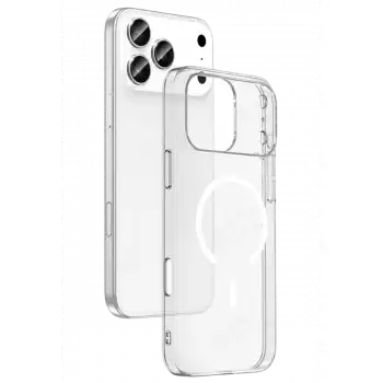 Newface Apple İphone 18 Pro Combo Sert Şeffaf Magsafe Kapak - Şeffaf