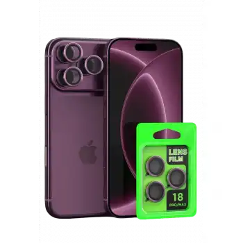 Newface Apple İphone 18 Pro Max Raze Metal Kamera Lens - Bordo