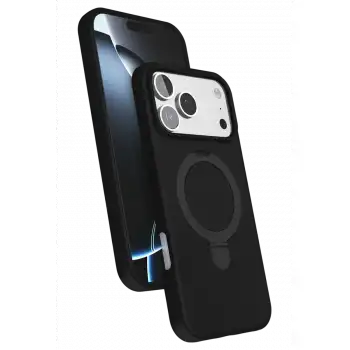 Newface Apple İphone 18 Pro Max Regal Magsafe Standlı Kapak - Siyah