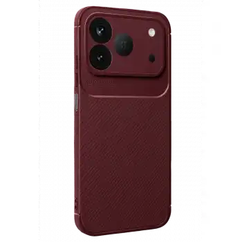 Newface Tecno Spark 50 4g Auto Focus Karbon Kapak - Bordo