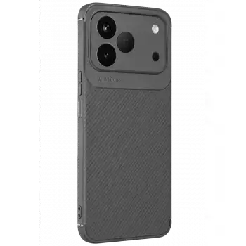 Newface Tecno Spark 50 4g Auto Focus Karbon Kapak - Gri
