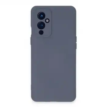 One Plus 9 Kılıf Nano İçi Kadife Silikon - Gri