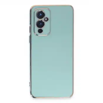 One Plus 9 Kılıf Volet Silikon - Açık Yeşil