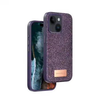 Onegif Apple İphone 14 Bright Simli Kapak - Derin Mor