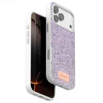 Onegif Apple İphone 17 Pro Bright Simli Kapak - Lila