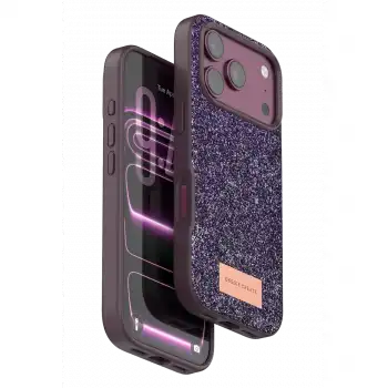 Onegif Apple İphone 18 Pro Bright Simli Kapak - Bordo
