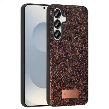 Onegif Samsung Galaxy S25 Bright Simli Kapak - Derin Mor