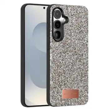 Onegif Samsung Galaxy S25 Bright Simli Kapak - Gümüş