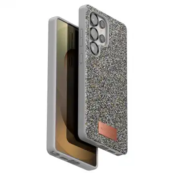 Onegif Samsung Galaxy S25 Ultra Bright Simli Kapak - Gümüş