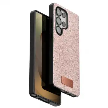 Onegif Samsung Galaxy S25 Ultra Bright Simli Kapak - Pembe