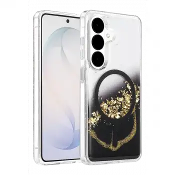 Onegif Samsung Galaxy S26 Lotus Simli Magsafe Kapak - Siyah