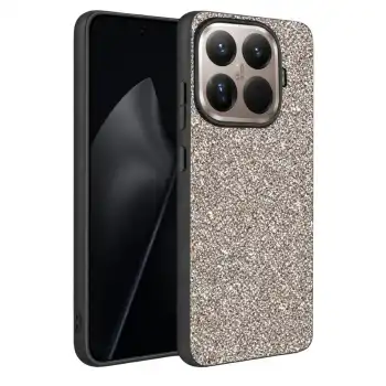 Onegif Xiaomi Mi 15t Pro Bright Simli Kapak - Gümüş