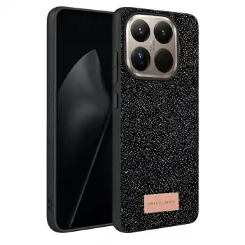 Onegif Xiaomi Mi 15t Pro Bright Simli Kapak - Siyah