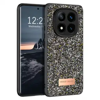 Onegif Xiaomi Redmi Note 14 Pro 4g Bright Simli Kapak - Gümüş