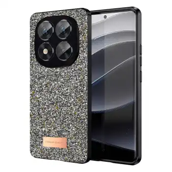 Onegif Xiaomi Redmi Note 14 Pro 5g Bright Simli Kapak - Gümüş