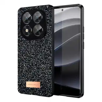 Onegif Xiaomi Redmi Note 14 Pro 5g Bright Simli Kapak - Siyah