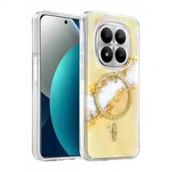Onegif Xiaomi Redmi Note 15 Pro 4g Lotus Simli Magsafe Kapak - Gümüş