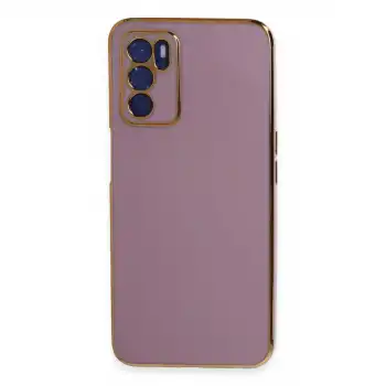 Oppo A16 Kılıf Volet Silikon - Mor