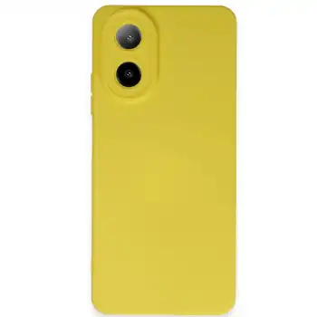 Oppo A38 Kılıf Nano İçi Kadife Silikon - Sarı