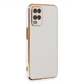 Oppo A54 4g Kılıf Volet Silikon - Beyaz