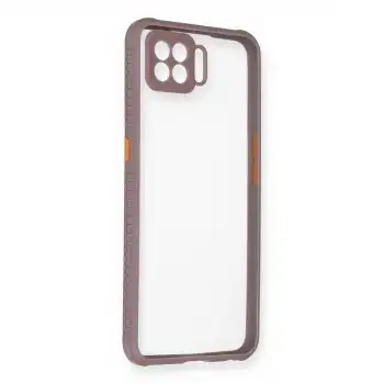 Oppo A73 Kılıf Miami Şeffaf Silikon - Açık Mor