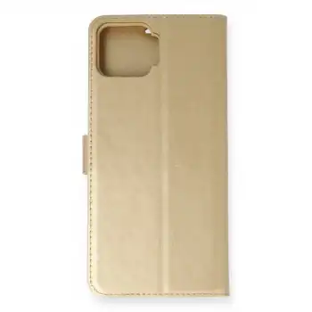Oppo A73 Kılıf Trend S Plus Kapaklı Kılıf - Gold