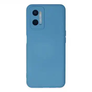 Oppo A96 Kılıf Nano İçi Kadife Silikon - Mavi