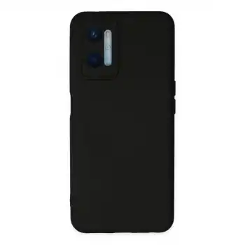 Oppo A96 Kılıf Nano İçi Kadife Silikon - Siyah