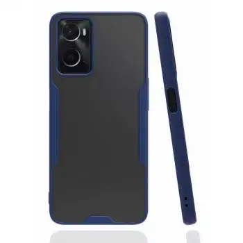 Oppo A96 Kılıf Platin Silikon - Lacivert